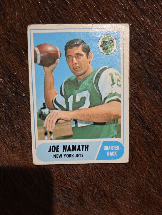 Topps Other - 1968 Joe Namath Topps New York Jets Football Card Fair Condition